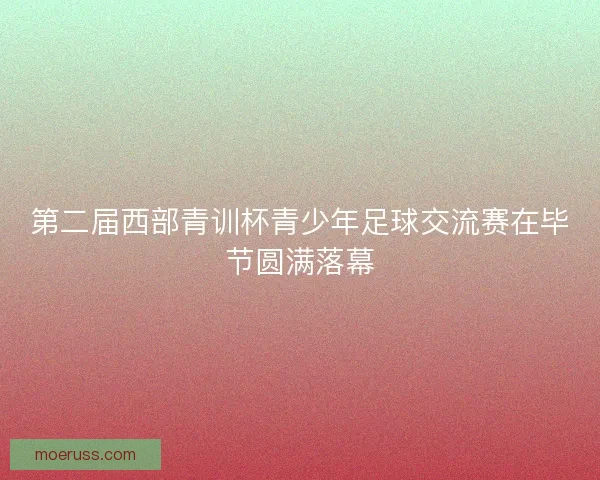 第二届西部青训杯青少年足球交流赛在毕节圆满落幕